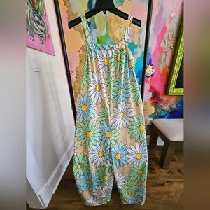 SHEIN Green and Yellow Floral Skirt